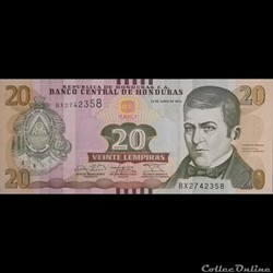 HONDURAS - P 100 B - 20 LEMPIRAS - 2014
