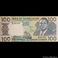 SIERRA LEONE - P 18 B - 100 LEONES - 1989