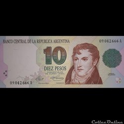 ARGENTINE - P 342 A - 10 PESOS - 1992