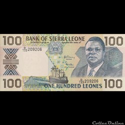 SIERRA LEONE - P 18 C - 100 LEONES - 1990