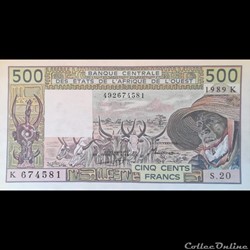SENEGAL - P 706K K - 500 FRANCS - 1989