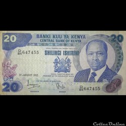 KENYA - P 21 B - 20 SHILLINGS - 1982