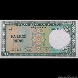 VIÊT NAM DU SUD - P 16 - 20 DÔNG - 1964