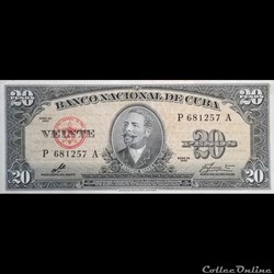 CUBA - P 080 C - 2O PESOS - 1960