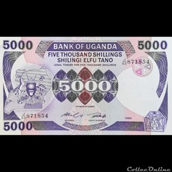 OUGANDA - P 24 B - 5000 SHILLINGS - 1986