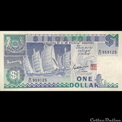 SINGAPOUR - P 18 A - 1 DOLLAR - 1987