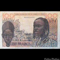 COTE D'IVOIRE - P 101A G - 100 FRANCS - 1965