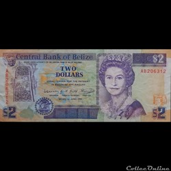 BELIZE - P 052 B - 2 DOLLARS - 1991