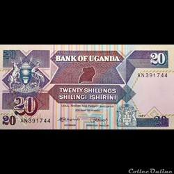 OUGANDA - P 29 A - 20 SHILLINGS - 1987