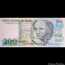 BRESIL - P 229 - 200 CRUZEIROS - 1990
