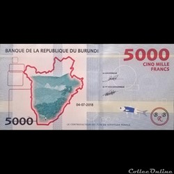 BURUNDI - P 53 B - 5000 FRANCS 2018