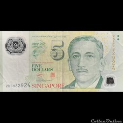 SINGAPOUR - P 47 - 5 DOLLARS - 2005