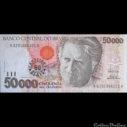 BRESIL - P 237 - 50 CRUZEIROS REAIS - 1993