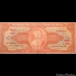 BRESIL - P 181 - 1000 CRUZEIROS - 1963
