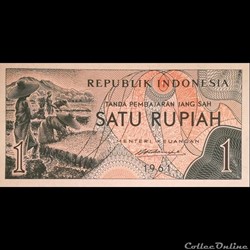 INDONESIE - P 78 - 1 RUPIAH - 1961