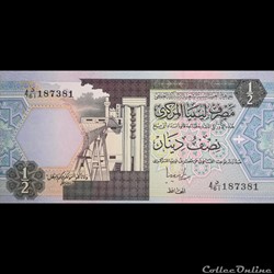 LIBYE - P 58 C - 1/2 DINAR - 1991