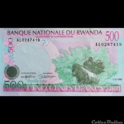 RWANDA - P 26 A - 500 FRANCS - 1998