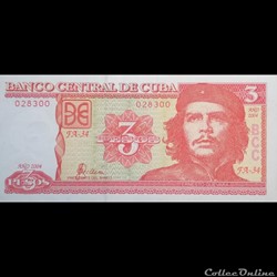 CUBA - P 127 A - 3 PESOS - 2004