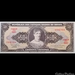 BRESIL - P 184 A - 50 CENTAVOS - 1966