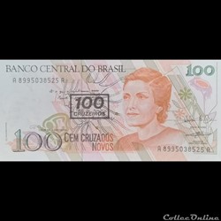 BRESIL - P 224 B - 100 CRUZEIROS - 1990