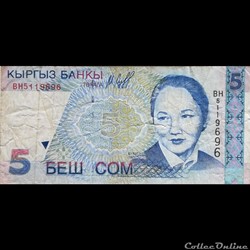 KIRGHIZISTAN - P 13 - 5 SOM - 1997
