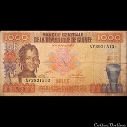 GUINEE - P 32 - 1000 FRANCS - 1985