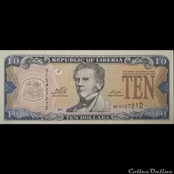 LIBERIA - P 27 F - 10 DOLLARS - 2011