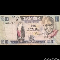 ZAMBIE - P 26 A - 10 KWACHA - 1980