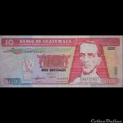 GUATEMALA - P 082 - 10 QUETZALES - 1992