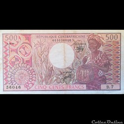 REPUBLIQUE CENTRAFRICAINE - P 09 - 500 FRANCS - 1981