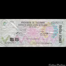 ARGENTINE - P S 2721 - 5 PESOS - 1995