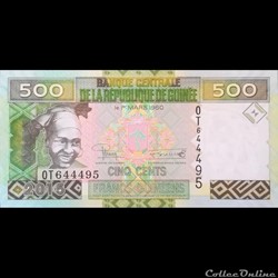 GUINEE - P 47 A - 500 FRANCS - 2015