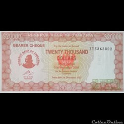 ZIMBABWE - P 23 F - 20000 DOLLARS - 2003