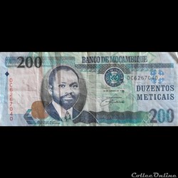 MOZAMBIQUE - P 146 A - 200 METICAIS - 2006