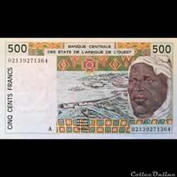 COTE D'IVOIRE - P 110A M - 500 FRANCS - 2002