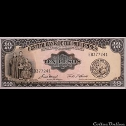 PHILIPPINES - P 136 E - 10 PESOS - 1949