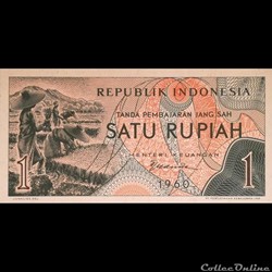INDONESIE - P 76 - 1 RUPIAH - 1960