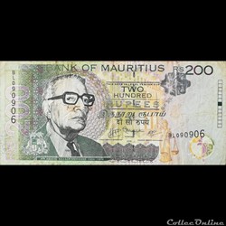 MAURICE (ILE) - P 61 A - 200 RUPEES - 2010