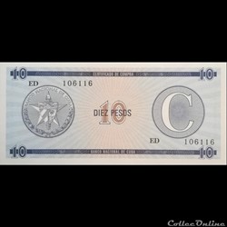 CUBA - P FX 22 - 10 PESOS - ND