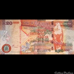 ZAMBIE - P 47 D - 20000 KWACHA - 2008
