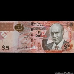 BAHAMAS - P 072A - 5 DOLLARS - 2013
