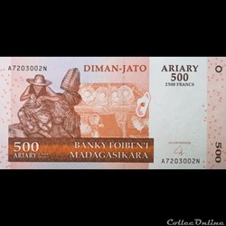MADAGASCAR - P 88 B - 500 ARIARY - 2004