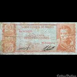 BOLIVIE - P 162 A (12) - 50 PESOS BOLIVIANOS - 1962