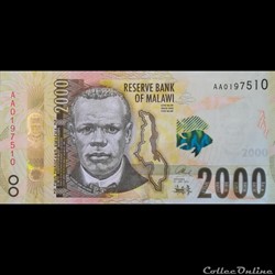 MALAWI - P 69 A - 2000 KWACHA - 2016