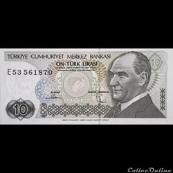 TURQUIE - P 193 B - 10 LIRA - 1982