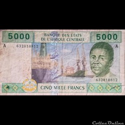 GABON - P 409A - 5000 FRANCS - 2002