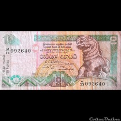 SRI LANKA - P 102 B - 10 RUPEES - 1992
