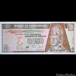 GUATEMALA - P 098 - 0,50 CENTAVOS DE QUETZAL - 1998
