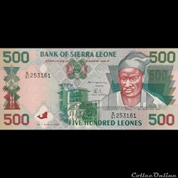 SIERRA LEONE - P 23 A - 500 LEONES - 1995