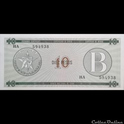 CUBA - P FX 08 - 10 PESOS - 1985